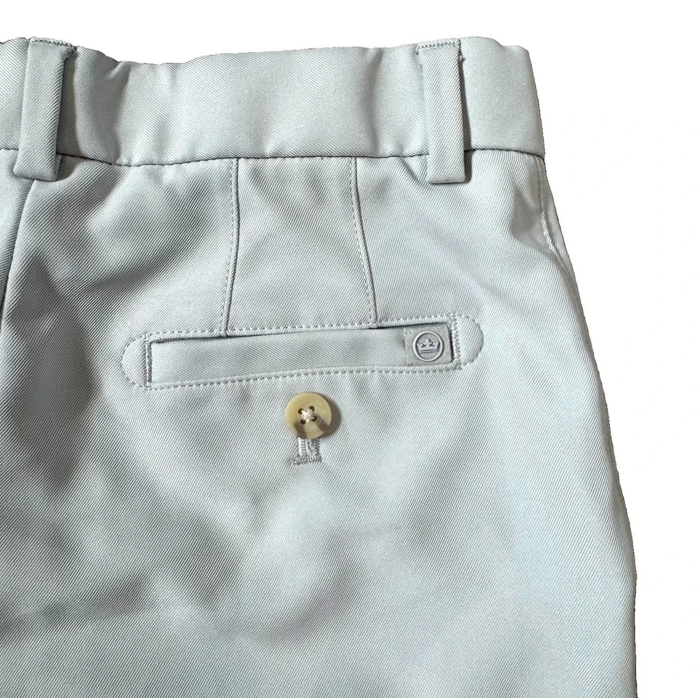 Peter Millar Shorts Performance Salem Golf Boys Small 7-8 Gray Stretch Chinos